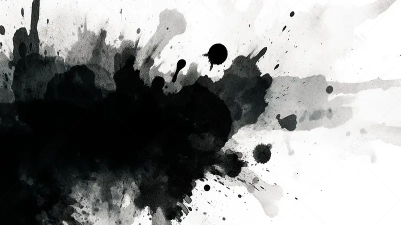 中国风的水墨书法素材