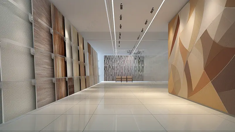 瓷砖墙纸建材专卖店装修效果图