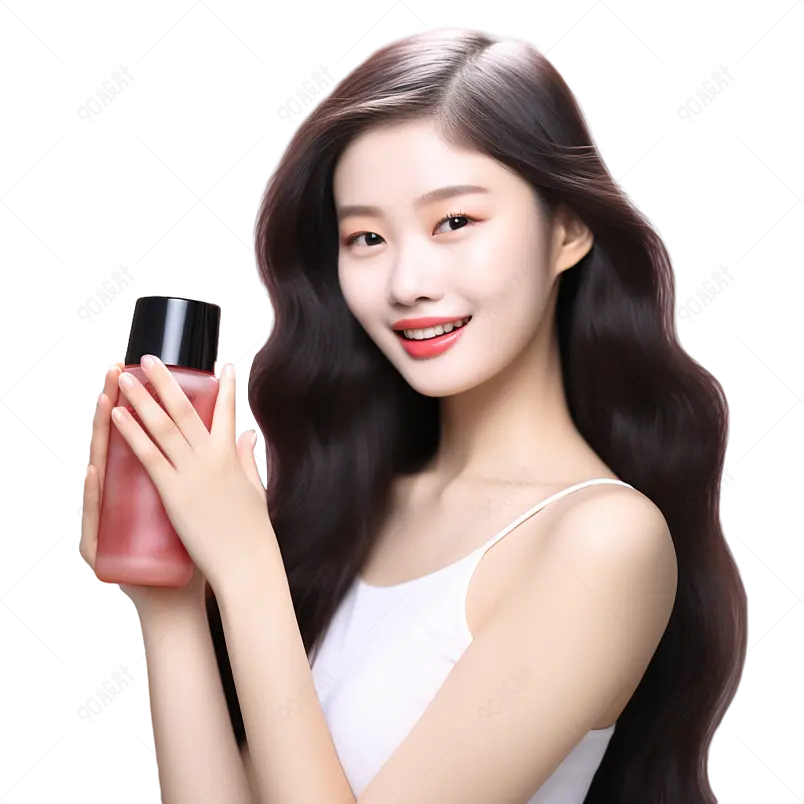 女性美发护发漂亮的卷发女孩
