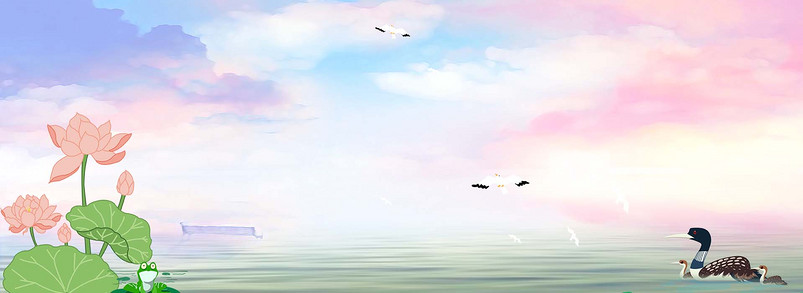 处暑节气淘宝背景图片