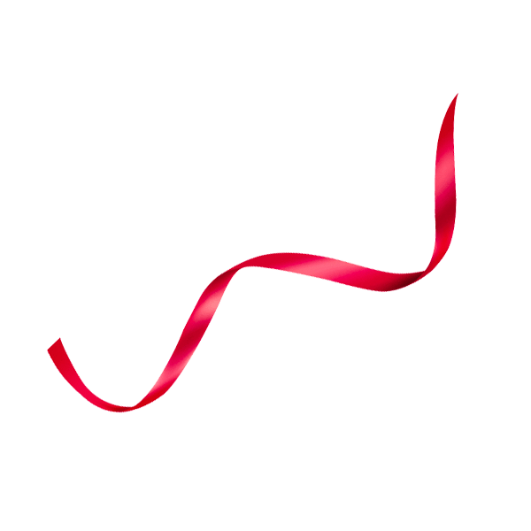 红色短丝带素材