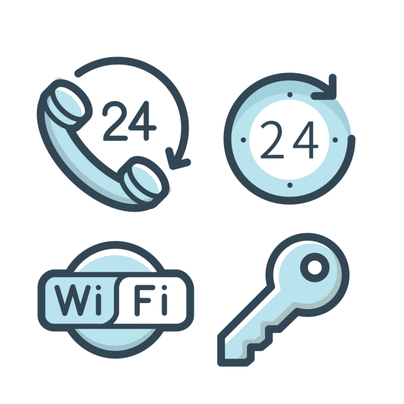 24小时服务wifi钥匙矢量元素图标