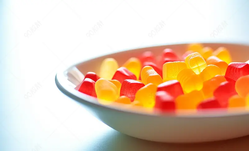 糖果零食橡皮糖软糖散装水果糖实拍摄影图