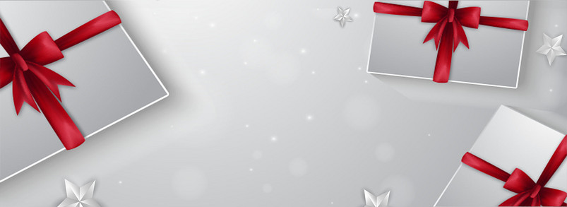 银色圣诞节礼物盒背景