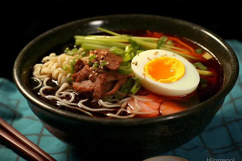 韩式冷面地方特色美味美食背景图