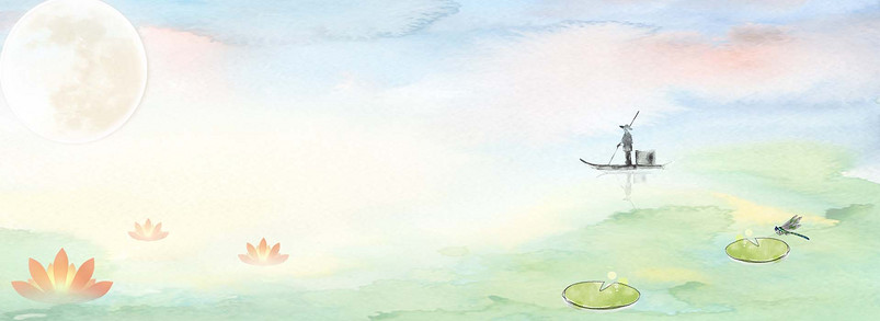 处暑节气淘宝背景图片