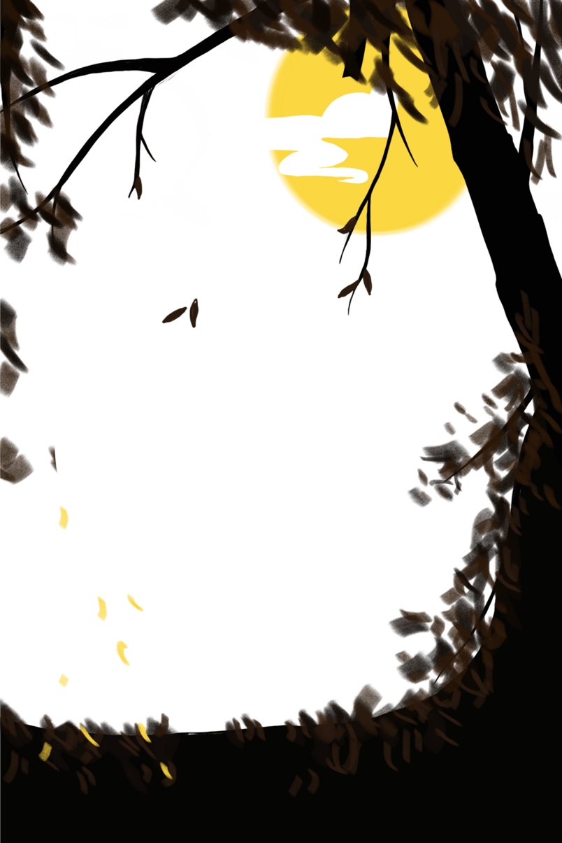 七夕情人节浪漫月色主题边框