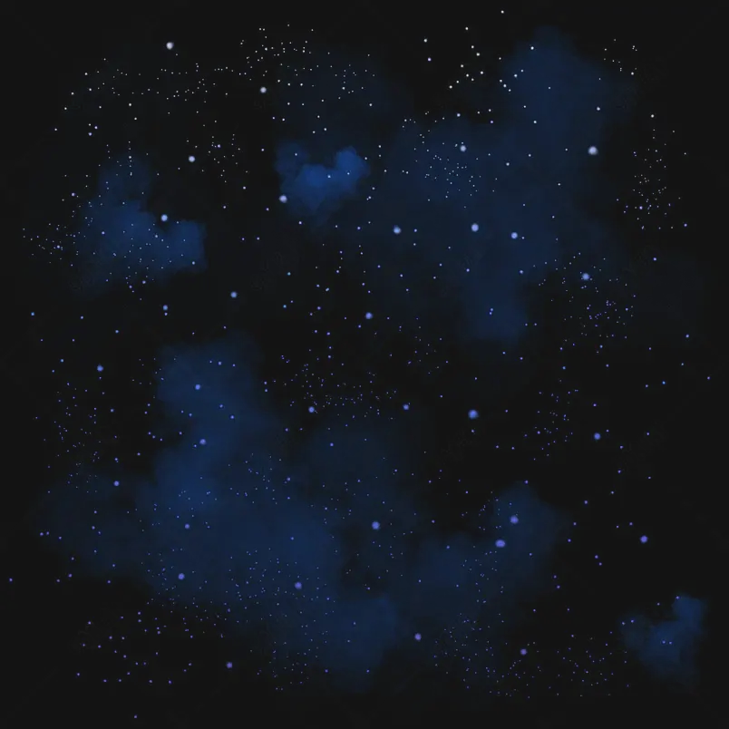 原创元素卡通手绘淡蓝色星空云朵