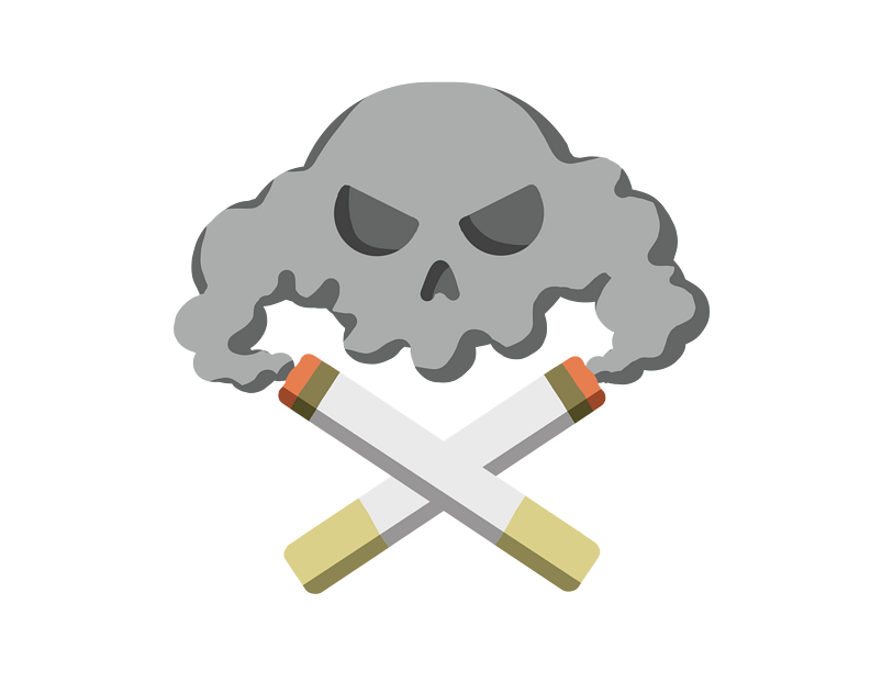 世界无烟日烟雾骷髅PNG图片