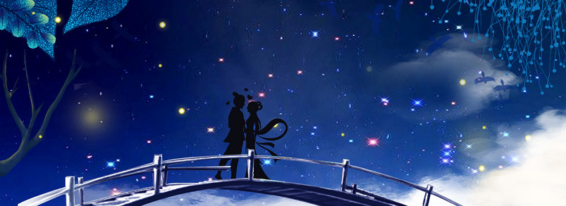 中秋节蓝色背景简约风格海报banner