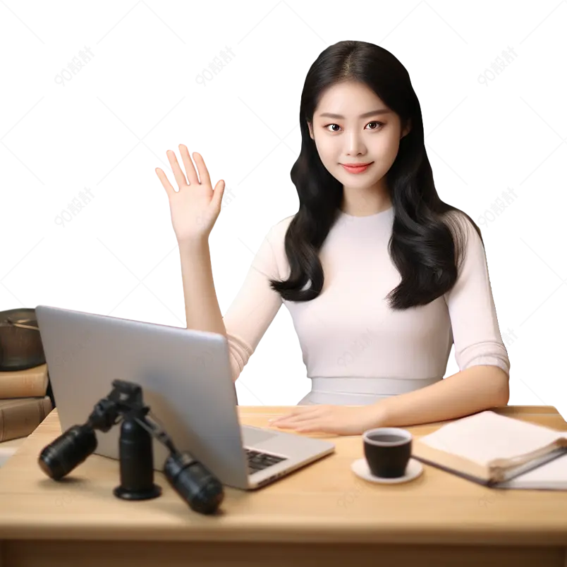 漂亮的女人直播电商主播