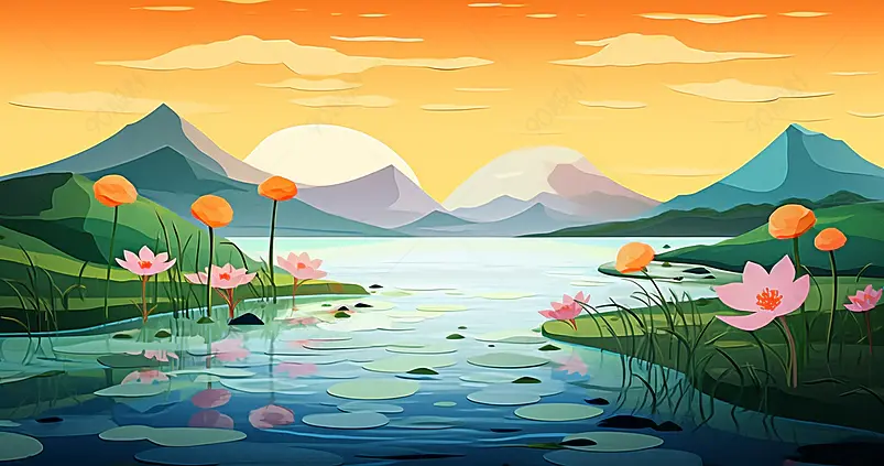 二十四节气夏至插画