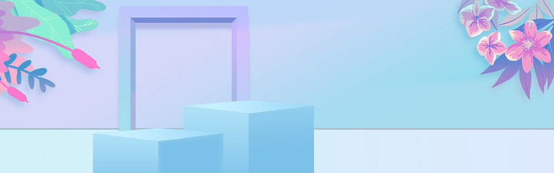 撞色渐变简约创意c4d女鞋箱包海报背景