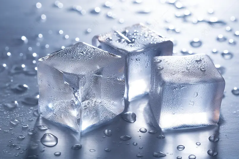 冰爽夏日素材三颗冰块