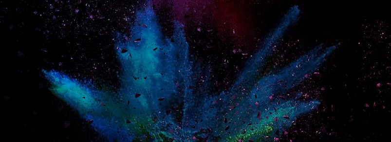 时尚喷溅粉末大气黑色数码3C手机电商风背景