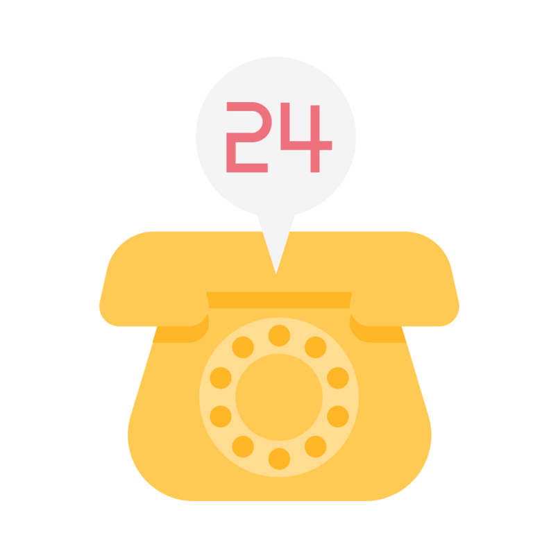 电话24小时客服矢量元素图标免抠