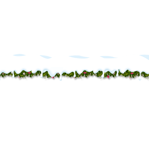 积雪覆盖圣诞装饰