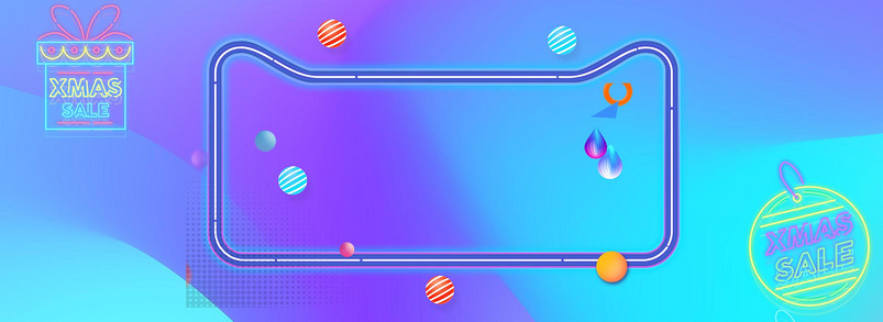 网购狂欢简约创意背景合成图