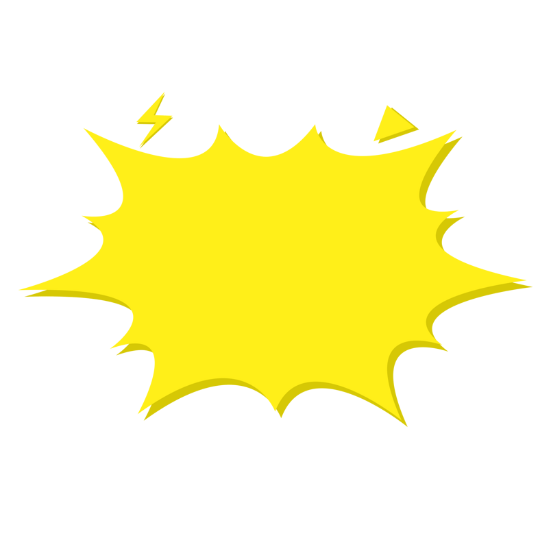 超市店铺黄色立体爆炸标签