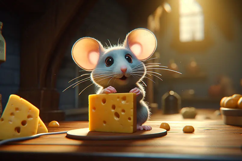 3D卡通可爱的老鼠