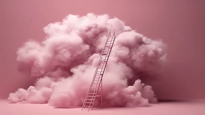 梯子_倚靠_云