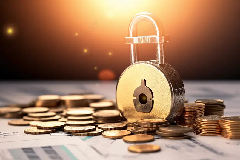 金币管理金融安全资金稳定财务安全背景图