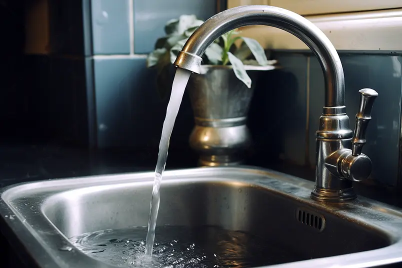 厨房水槽里的水