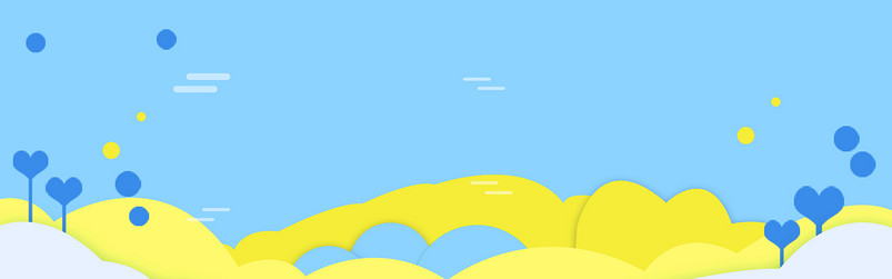 蓝色简约小清新卡通几何童装海报背景