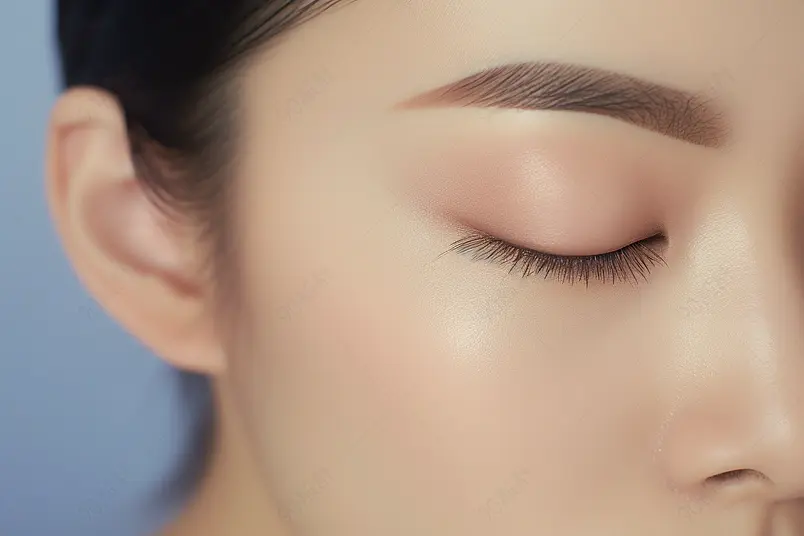 女性眼睛局部细节高清特写摄影图
