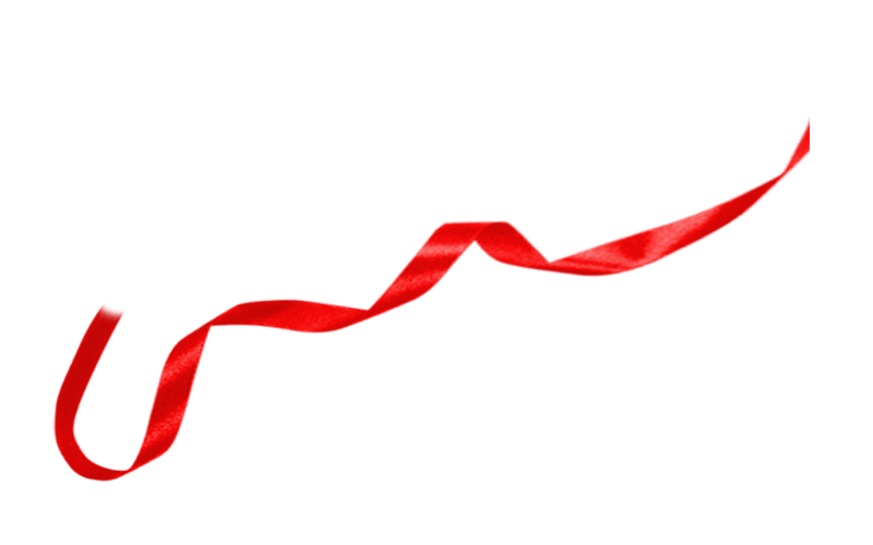 浪漫红色丝带素材