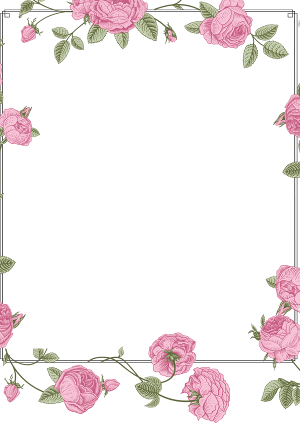 玫瑰边框纹理