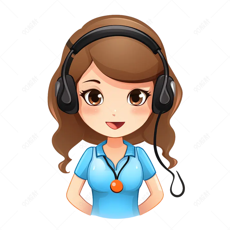 Q版可爱的网店电商客服头像