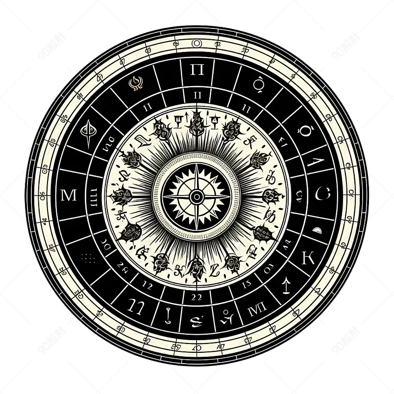 黑白现代矢量插图设计免抠