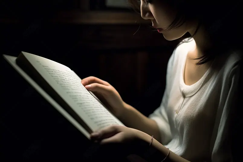 书中自有黄金屋认真阅读一位女性