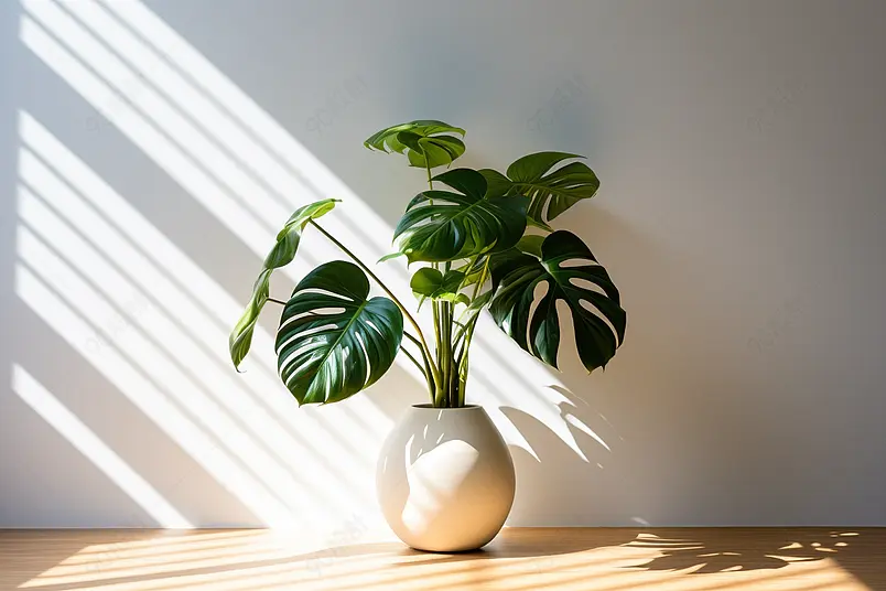 绿植盆栽龟背叶绿色盆景家居绿植