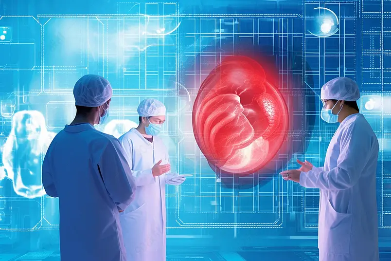 医疗科学科技网格器官光网蓝光