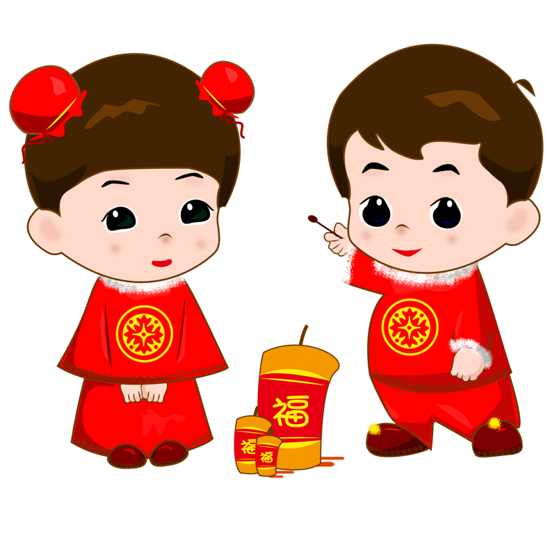 卡通可爱新春娃娃