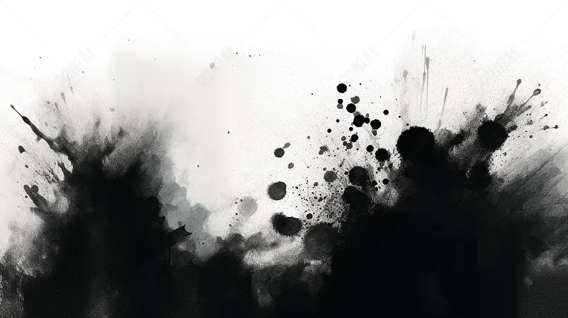 中国风艺术水墨喷溅素材