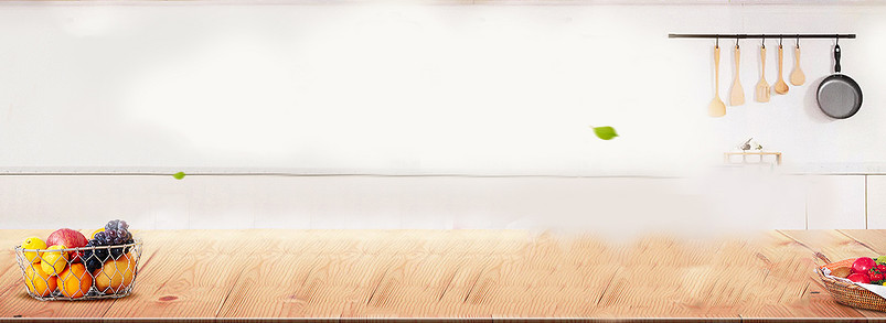 简约木板厨房家电家居美食海报背景