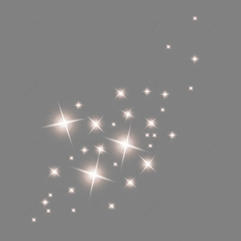 白色星光卡通装饰闪闪星星装饰元素