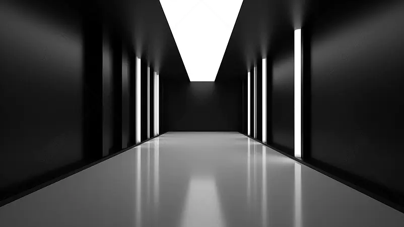 灯光下的室内空间清特写摄影图