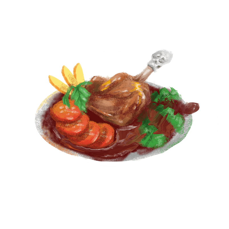 全球狂欢节美食蜜汁卤鸡腿