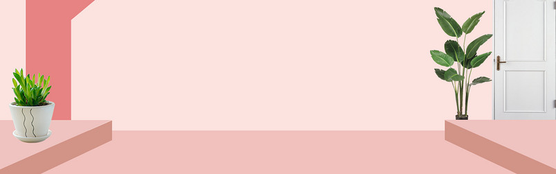 粉色温馨浪漫简约风家居装饰品海报