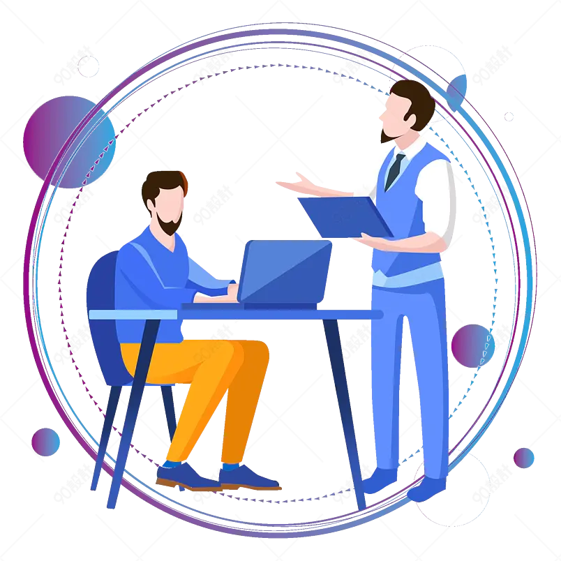 手绘高大上的科技代码黑客现代化