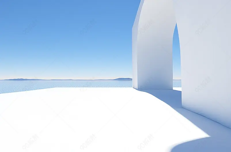 3D简洁背景空间