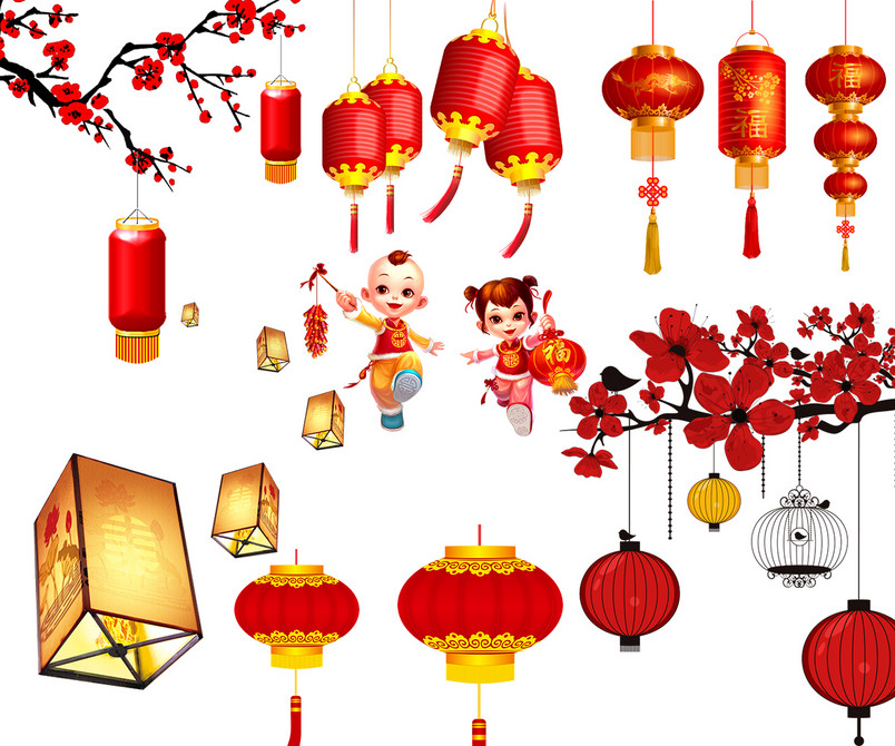 年货灯笼素材