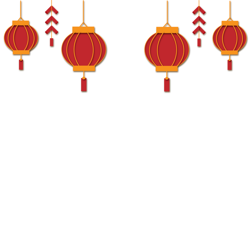 新年喜庆红色灯笼png