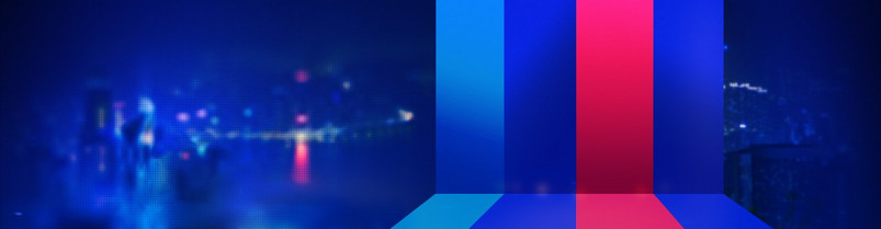 深夜星空蓝红色彩条创意家电电商促销海报背景