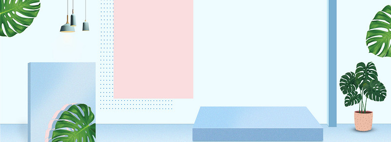 浅蓝色清爽夏季小清新珠宝饰品背景海报