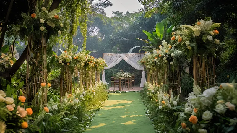 草坪婚礼浪漫甜蜜唯美简约